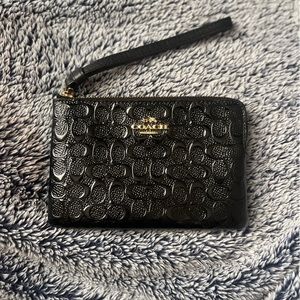 Small Black Coach Wristlet